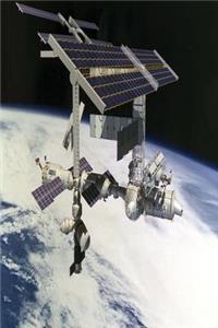 Science Journal Outer Space Station Above Planet