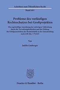 Probleme Des Vorlaufigen Rechtsschutzes Bei Grossprojekten