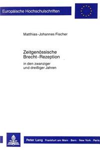 Zeitgenoessische Brecht-Rezeption