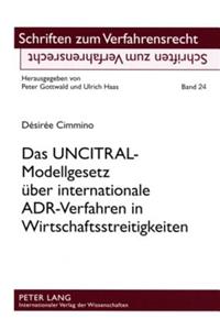 Das Uncitral-Modellgesetz Ueber Internationale Adr-Verfahren in Wirtschaftsstreitigkeiten