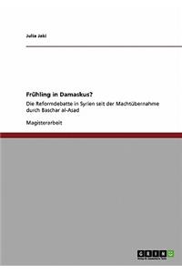 Frühling in Damaskus. Die Reformdebatte in Syrien seit der Machtübernahme durch Baschar al-Asad.