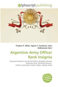 Argentine Army Officer Rank Insignia