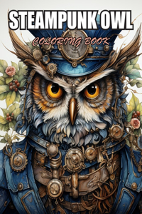 Steampunk Owl Coloring Book