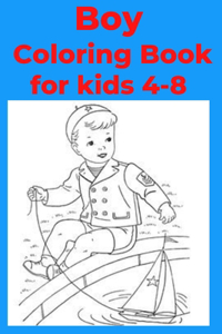 Boy Coloring Book for kids 4-8