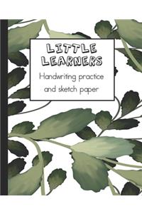 Little learners handwriting practice and sketch paper