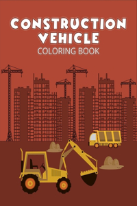 Construction vehicle coloring book