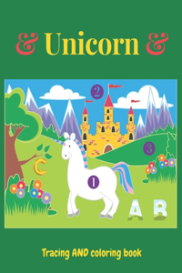 Unicorn Tracing and Coloring book