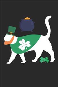 St. Patrick's Day Notebook - St. Patrick's Day Gift for Animal Lover - St. Patrick's Day Cat Journal - Cat Diary