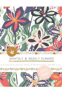 Monthly & Weekly Planner 2019 - 2020 with Gratitude Journal, Habit & Mood Tracker, TO-DO Lists