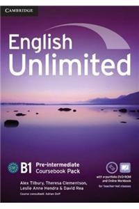 English Unlimited Pre-intermediate Coursebook with e-Portfolio and Online Workbook Pack