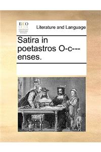 Satira in poetastros O-c---enses.