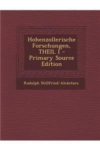 Hohenzollerische Forschungen, Theil I