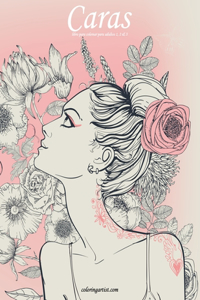 Caras libro para colorear para adultos 1, 2 & 3