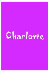 Charlotte - Bright Purple Notebook / Extended Lined Pages / Soft Matte
