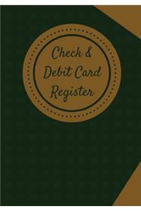 Check & Debit Card Register (BONUS Notes area/7 X 10 inches)