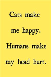Cats make me happy. Humans make my head hurt.