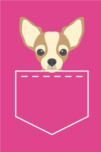 Chihuahua Notizbuch: Chihuahua in der Tasche - liniertes Notizbuch ca. DIN A5, 120 Seiten, mattes Softcover