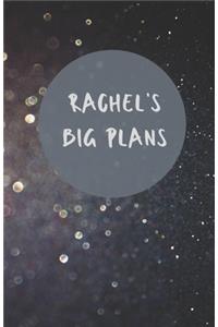 Rachel's Big Plans - Notebook/Journal/Diary - Personalised Girl/Women's Gift - Birthday/Party Bag Filler - 100 lined pages (Dark glitter)