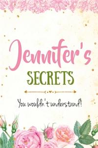Jennifer's Secrets personalized name notebook for girls and women