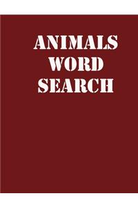 animals word search