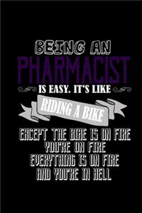 Being a pharmacist is easy. It's like riding a bike except the bike is on fire you're on fire everything is on fire and you're in hell