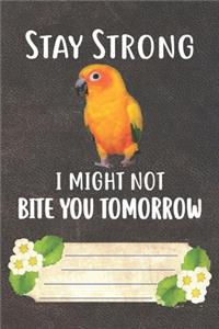 Stay Strong I Might Not Bite You Tomorrow Notebook Journal
