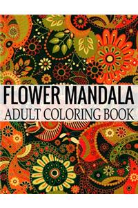 Flower Mandala Adult Coloring Book