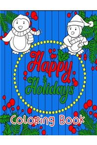 Happy Holidays Coloring Book