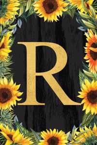 R - Monogrammed Sunflower Journal