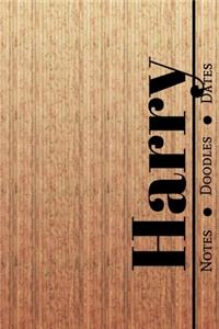 Manly Masculine Notebook with Personalized Monogram Harry