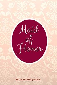 Maid of Honor Small Size Blank Journal-Wedding Planner&To-Do List-5.5