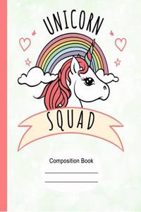 Unicorn Squad Rainbow Composition Notebook
