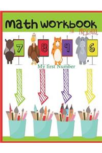 Math Workbook for Preschool My first Numbers