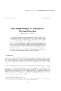 Data-Rate Estimation for Autonomous Receiver Operation
