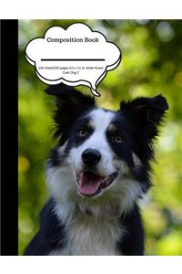Composition Book 100 Sheet/200 Pages 8.5 X 11 In.-Wide Ruled- Cute Dog 2