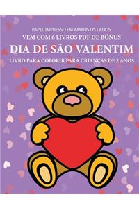 Livro para colorir para crianças de 2 anos (Dia de São Valentim)