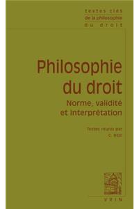 Textes Cles de Philosophie Du Droit