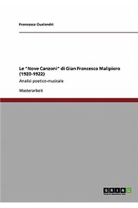 Nove Canzoni di Gian Francesco Malipiero (1920-1922)