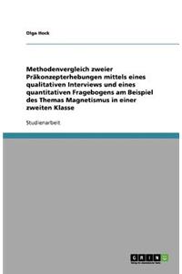 Methodenvergleich zweier Präkonzepterhebungen mittels eines qualitativen Interviews und eines quantitativen Fragebogens am Beispiel des Themas Magnetismus in einer zweiten Klasse