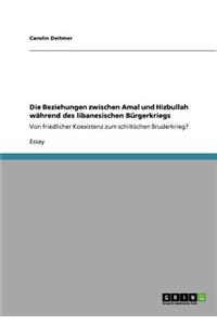 Die Beziehungen zwischen Amal und Hizbullah während des libanesischen Bürgerkriegs