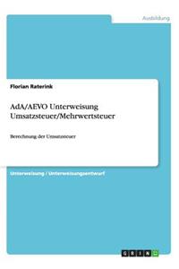 AdA/AEVO Unterweisung Umsatzsteuer/Mehrwertsteuer