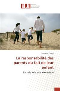 Responsabilité Des Parents Du Fait de Leur Enfant