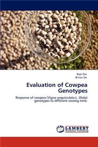 Evaluation of Cowpea Genotypes
