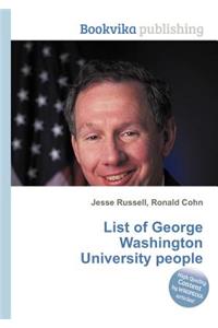 List of George Washington University People