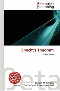 Specht's Theorem