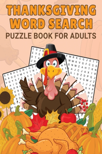 Thanksgiving Word Search Puzzle Book For Adults