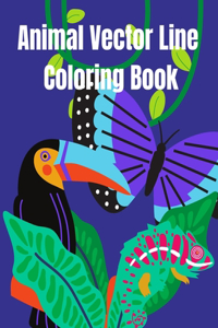 Animal Vector Line Coloring Book