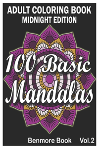 100 Basic Mandalas Midnight Edition