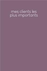 Mes clients les plus importants