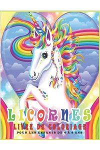 Licornes Livre de Coloriage Pour les Enfants de 4 à 8 Ans